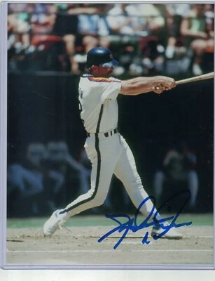 GLENN WILSON Signed 8x10 Photo AWM COA Houston Astros Philadelphia Phillies RARE - Image 1 of 2