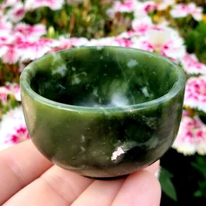 Cuenco tallado a mano de jade de África cristal pulido curación piedra preciosa natural pc54 - Imagen 1 de 7