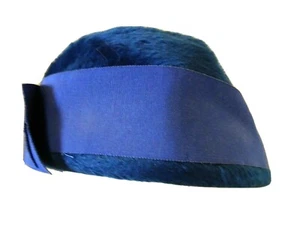 VTG. DUCHESS ROYAL BLUE HAT-PINEHURST 5TH AVE. NEW YORK-BODY MADE IN ITALY - Picture 1 of 8