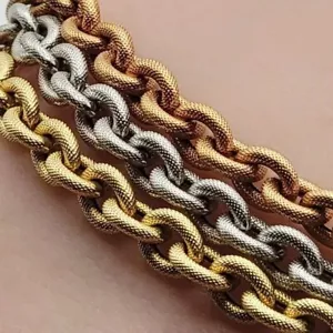 $3950 / Fancy Italian 3 strand multi-color 18K Gold Bracelet / 11 gm - Picture 1 of 6
