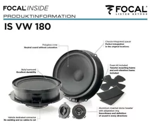 Kit 4 Casse Altoparlanti Focal IS VW 180 Anteriori Fit VW Tiguan II dal 2016-24 - Imagen 1 de 14