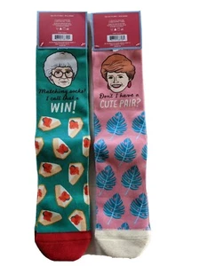 New Hallmark Lot Of 2 The Golden Girls Crew Socks Sophia Blanche Pink Green OS - Bild 1 von 5