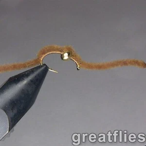 1 Dutzend (12) - San Juan Wurm - BRAUN - Perlenkopf - Bild 1 von 1