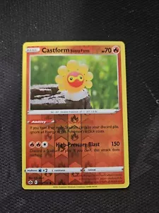 Castform Sunny Form 022/198 Swsh06: Sword & Shield - Chilling Reign Reverse Holo - Picture 1 of 2