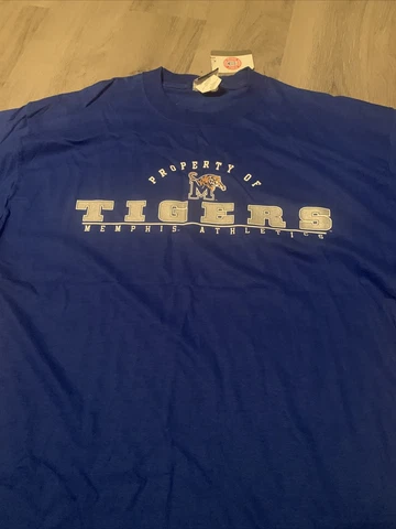 NEW Property of Memphis Tigers Athletics XL blue shirt NWT tshirt Cover