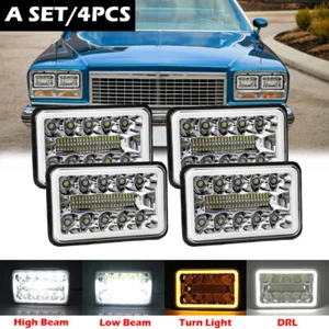 4 PIEZAS Faros LED 4X6" Hi/Lo Sellado Haz para Buick LeSabre 1976-1986 Chevy - Imagen 1 de 12
