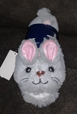 Toddler Girls BASIC EDITIONS Faux Fur Cushioned Bunny Slippers - size 12 - Image 1 of 4