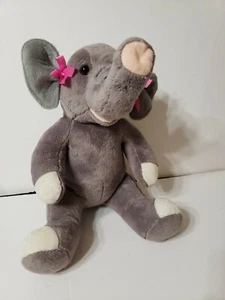 Build a Bear BABW Grey Sitting Elephant 14" Plush Stuffed Animal Toy - Picture 1 of 5