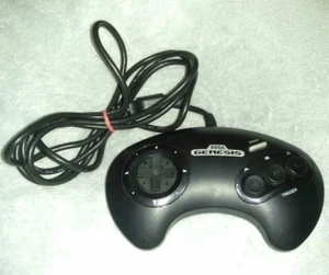 Original Sega Genesis 1650 Black 3 Button Wired Controller authentic - Picture 1 of 3