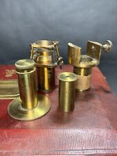 Antique Brass Microscope Slide Microtome And Other Brass Instruments