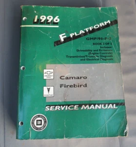 1996 Chevrolet Camaro Pontiac Firebird Service Manual Book # 2 of 2 - Picture 1 of 7