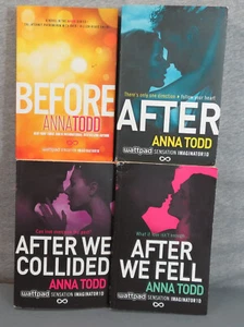 4 Book Lot Anna Todd Before & After Series Before / After / After Collided /Fell - Imagen 1 de 14