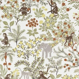 44 Yards fabric roll, Print, Cotton Blend, 54" Width, Animals, Jungle, Trees - Picture 1 of 3