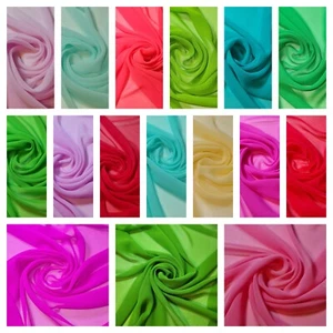 Crepe Chiffon Sheer Fabric Wedding Arch Decor Drape Dress Craft Material 44" - Picture 1 of 59