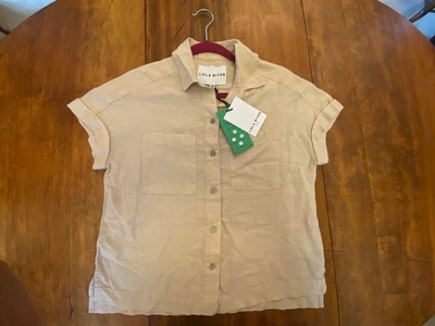 Blusa Top Para Mujer Lola River NYC Travis Caqui Talla XS NUEVA CON ETIQUETAS Foto 1 de 4