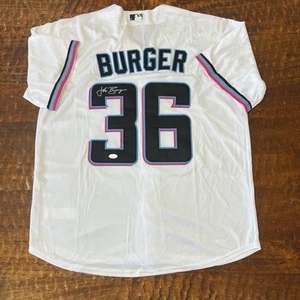 Jake Burger Signed Miami Marlins Jersey JSA Coa Autographed - Picture 1 of 6