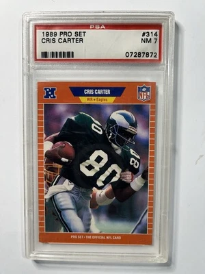 Juego profesional Chris Carter #314 1989 PSA 7 etiqueta antigua Foto 1 de 2