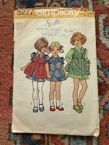 VTG 70s 1972 Simplicity 5277 - Dress, Smock - Sz 2 - Complete - Picture 1 of 4