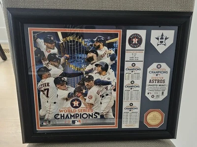 2017 Houston Astros World Series Champions Commemorative Framed Piece - Image 1 of 2