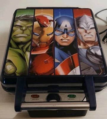 Marvel Avengers Waffle Maker : 4-Slice : Blue : Model MVA-281 Brand new - Image 1 of 4