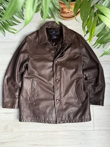 Vintage GAP Leather Jacket Mens Large - Picture 1 of 7