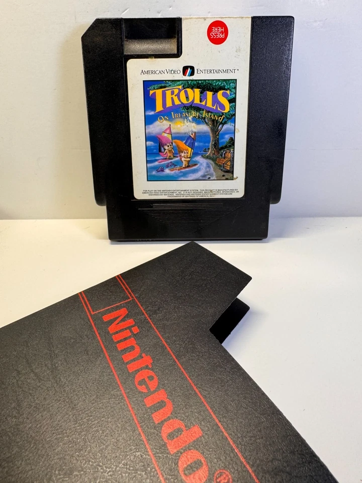 Trolls on Treasure Island (Nintendo NES, 1994) Authentic. Tested. Sleeve. - Image 1 of 4