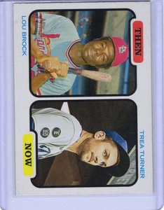 2022 Topps Heritage Then and Now Lou Brock, Trea Turner #TAN-BT - Picture 1 of 2