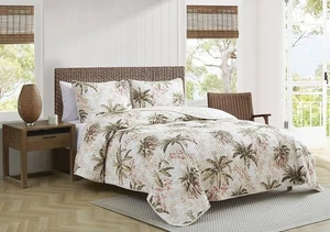 Tommy Bahama Bonny Cove Juego de Edredón Doble Algodón Reversible NUEVO - Imagen 1 de 12