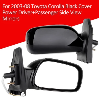 一对动力镜套装适用于 2003 - 2008 年丰田卡罗拉司机乘客侧视图 — 第 1/4 张图片