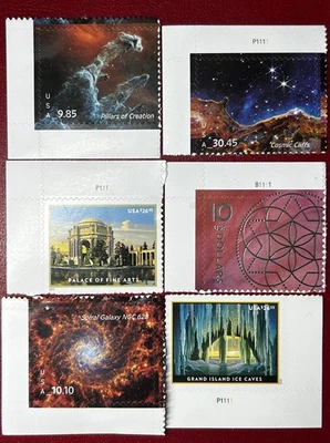 $113.70 Face Value 6 High Value US Stamps Lot All Unused Cheap Save On Postage!! - Image 1 of 4