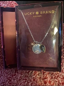 Lucky Brand Charm Faith Necklace New In Box - Picture 1 of 2