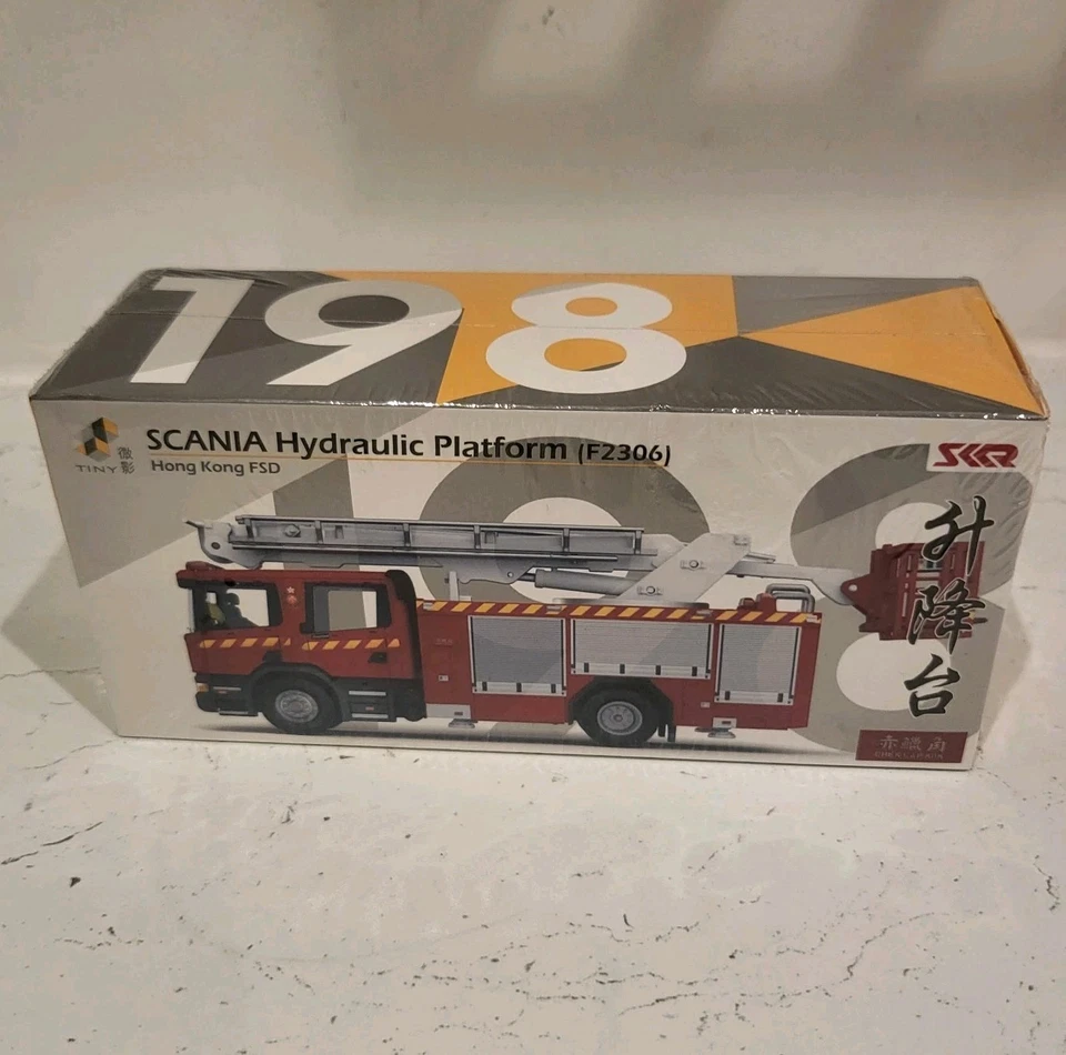 Tiny City 198 1:76 Scania plataforma hidráulica Hong Kong camión de bomberos F2306 Foto 1 de 1