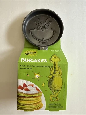 Dr Seuss The Grinch Pancake Mix and Pan Gift Set Christmas Ten Acre Gifts New - Image 1 of 4