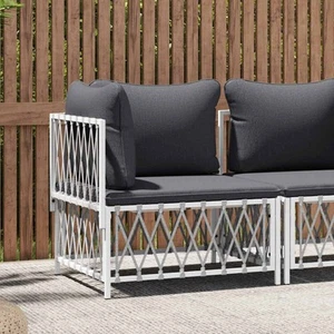 Garten Lounge Set Sofa Garnitur Tisch Fußhocker Gartenmöbel Gewebe vidaXL - Bild 1 von 30