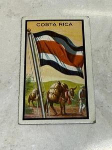 1963 Topps Midgee Flags of the World Card # 18 COSTA RICA - Picture 1 of 2