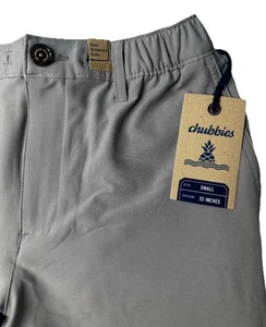 NWT Chubbies Mens S Gray Everywear Pants Stretch Casual 32” Inseam Lightweight - Picture 1 of 12