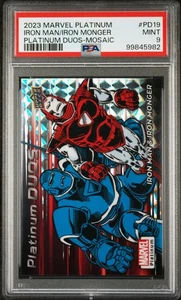 IRON MAN/ IRON MONGER 2023 Upper Deck Marvel Platinum Duos Mosaic PSA 9 MINT - Bild 1 von 2