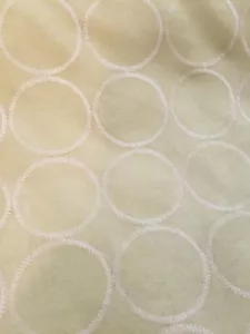 SOFT LIME GREEN EMBRODERIED CIRCLES ULTRA SUEDE 3.5YDREMNANT UPHOLSTERY FABRIC - Picture 1 of 3