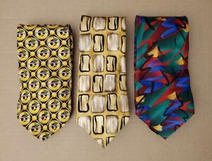 Lot Of 3 J. Garcia Silk Ties Neckties. Estate Find 