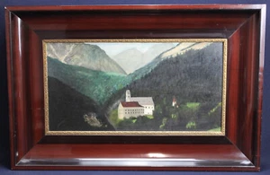 Gemälde Malerei St. Georgenberg Österreich Schüttfort Berge Ölgemälde ca. 1906 - Bild 1 von 12