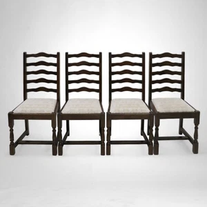4 Old Charm Style Ladderback Dining Chairs Drop In Seats FREE UK Delivery* - Picture 1 of 21