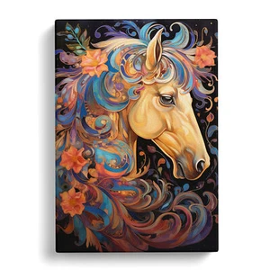 Horse Nouveau Canvas Wall Art Print Framed Picture Decor Living Room Bedroom - Picture 1 of 4