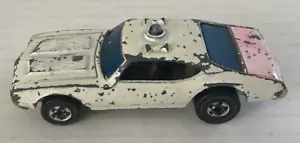 1969 Hot Wheels Redline State Police Cruiser Car White Olds 442 Needs Restored - Picture 1 of 10