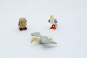 Lot w/ 3 Playmobil Animals Birds - Owl Seagull - Foto 1 di 7