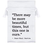 Jean-Paul Sartre Quote Satin Drawstring Bag/Pouch (SB300271)
