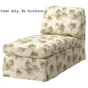 Ikea Ektorp Norlida White Beige Floral Slipcover Chaise Longue 902.266.60 - Picture 1 of 1