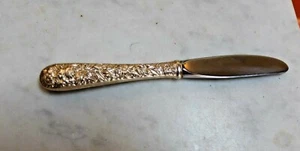  Kirk Sterling Silver Repousse 6 1/4 Inch Butter Knife Stainless Blade - Picture 1 of 7