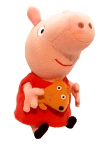 Peluche de peluche Peppa Pig con peluche Teddy the Teddy Bear de TY 8" - Imagen 1 de 7