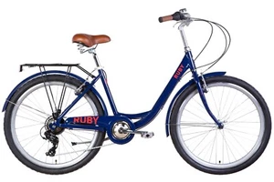 Fahrrad Trekking City Damen 26" Stadt Gepäckträger Aluminium Blau RH 43 cm - Bild 1 von 3