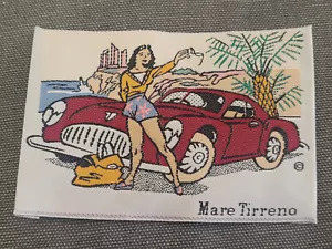 Ecusson grand dessin vintage pin up voiture année 80 customisation T17 - Picture 1 of 4